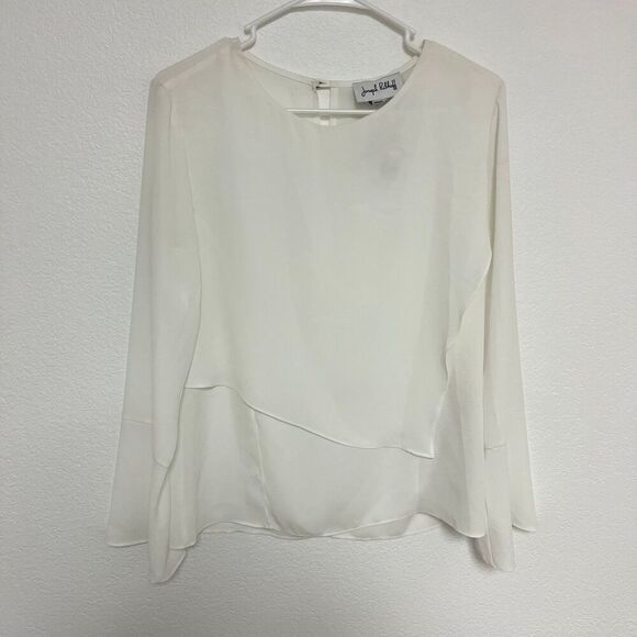 Joseph Ribkoff NWT white long sleeve layered blouse size 6 - Picture 4 of 8